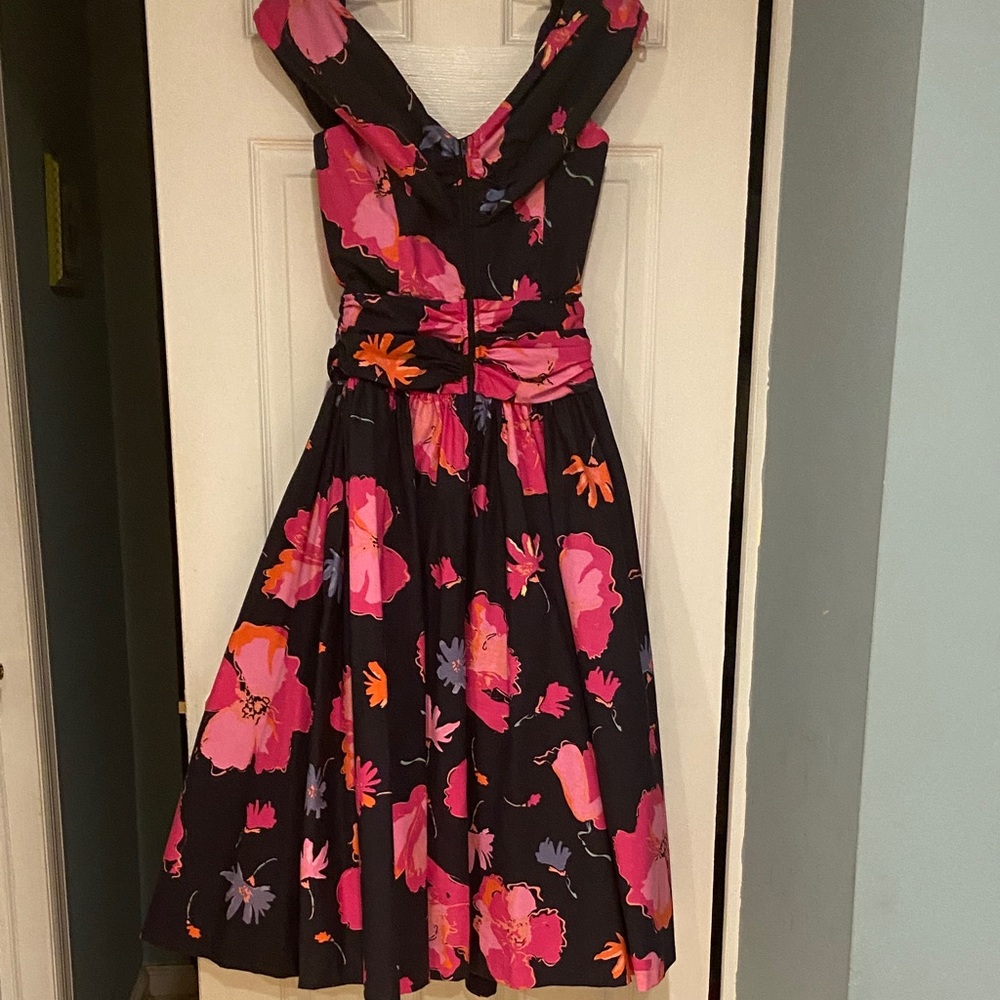Vintage Laura Ashley Dress - Pink and Black Floral NWT - Picture 8 of 16